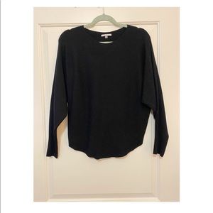 Black Swoop Neck Sweater